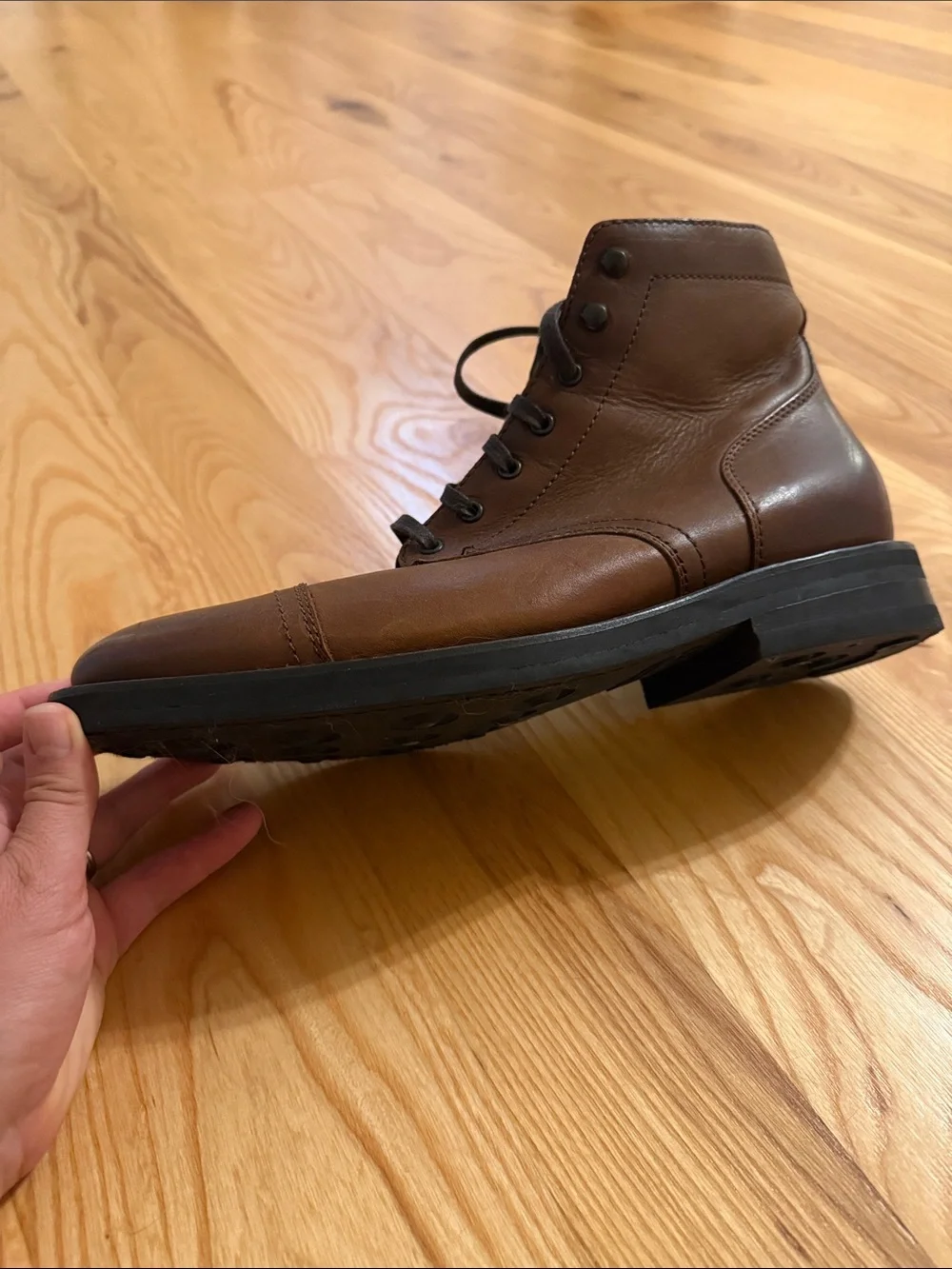 Thursday Boot Company Men's Brown Leather Chukka Boots with Black Lining